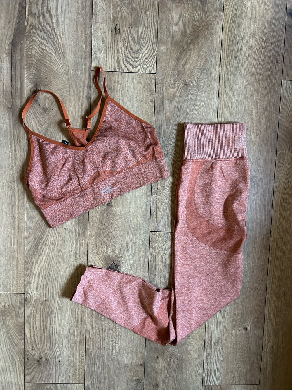 Victoria’s Secret PINK Seamless Two-Piece Workout Set in Orange
